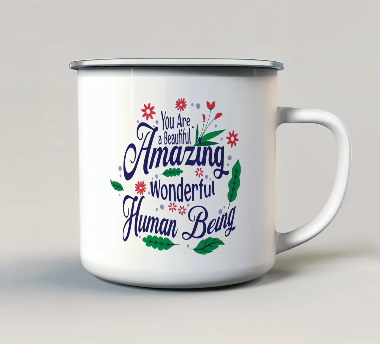 Tu sei una bellissima e sorprendente tazza in smalto da Gunawan Rb