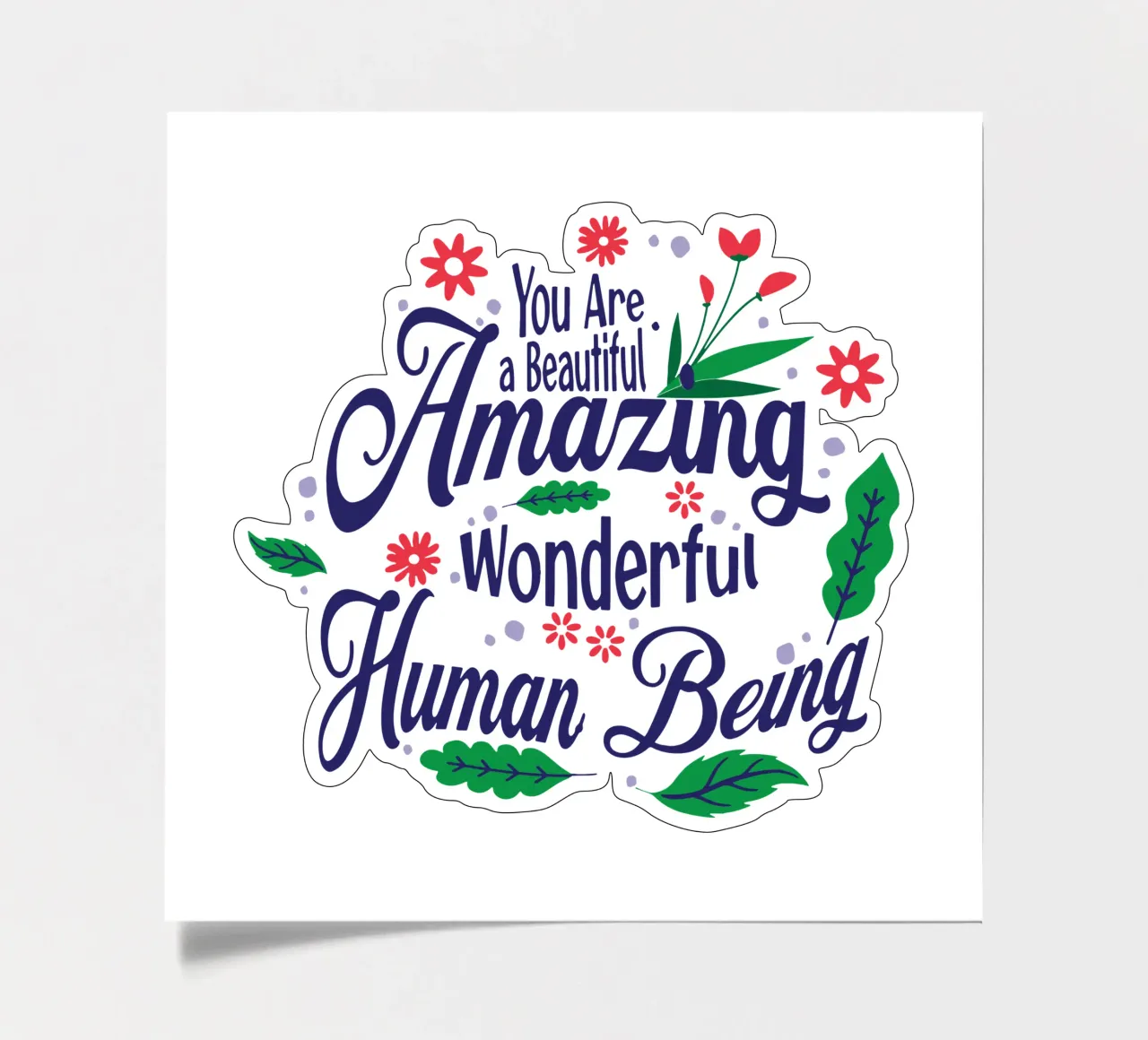 Du bist eine wunderbare Erstaunliche Stickerbogen von Gunawan Rb