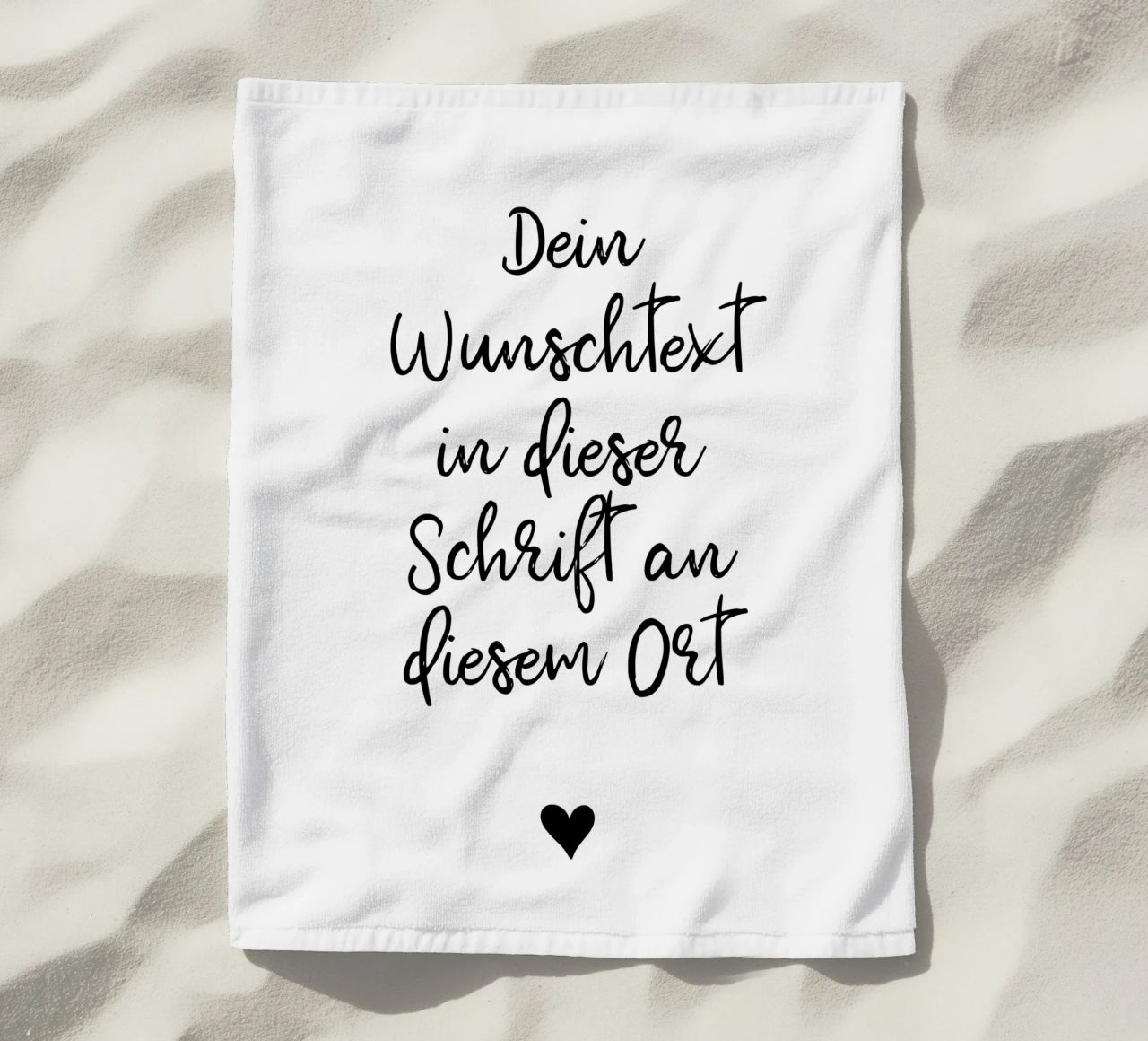 Wunschtext in schwarz weiß mit Herz telo mare da WORTSPIEL