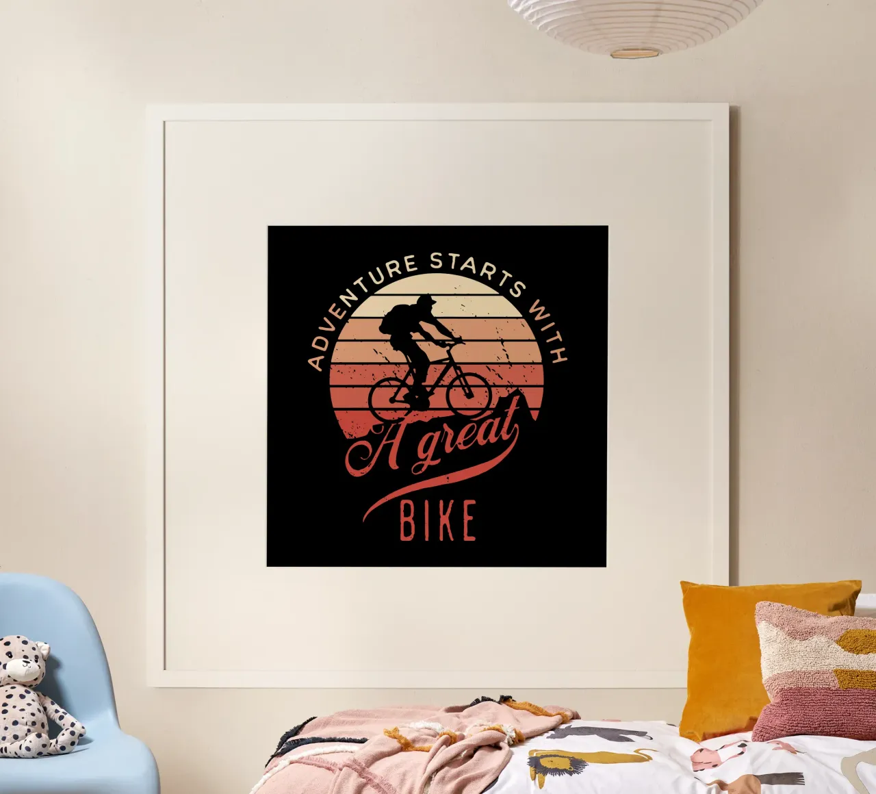 L'avventura inizia con una grande bicicletta poster da Gunawan Rb