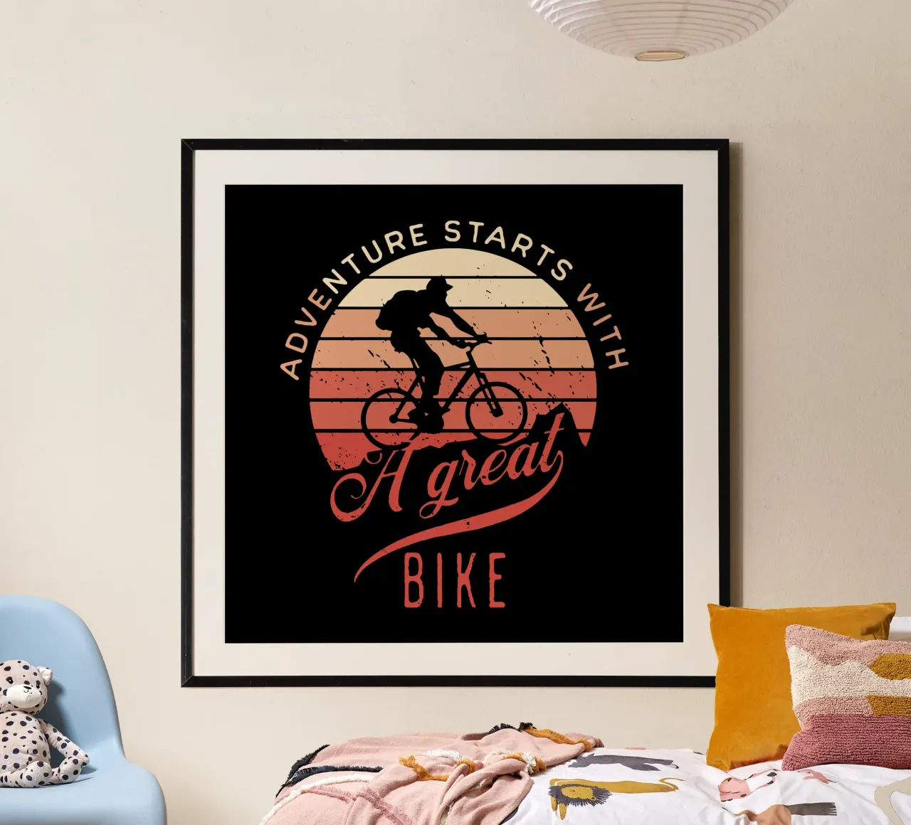 L'avventura inizia con una grande bicicletta poster da Gunawan Rb