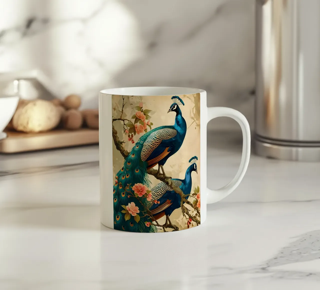 Pfau vintage portrait tazza in ceramica da Vintage Travel Art