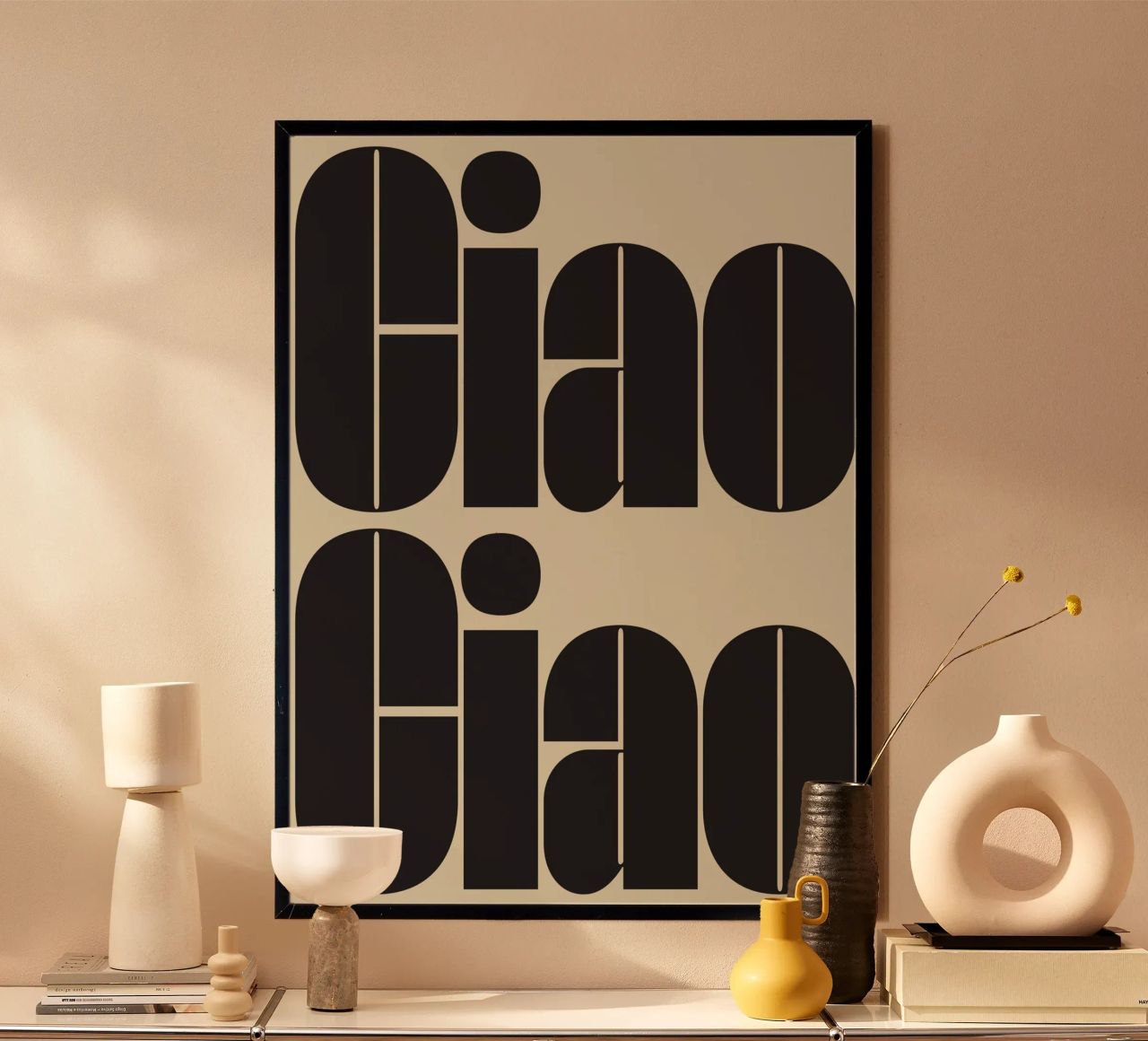 CIAO CIAO poster con marco de aluminio de studio salü