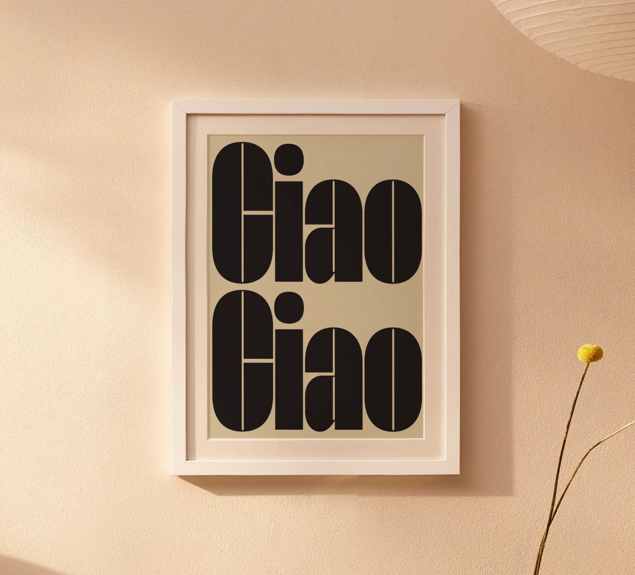 CIAO CIAO poster con marco de aluminio de studio salü