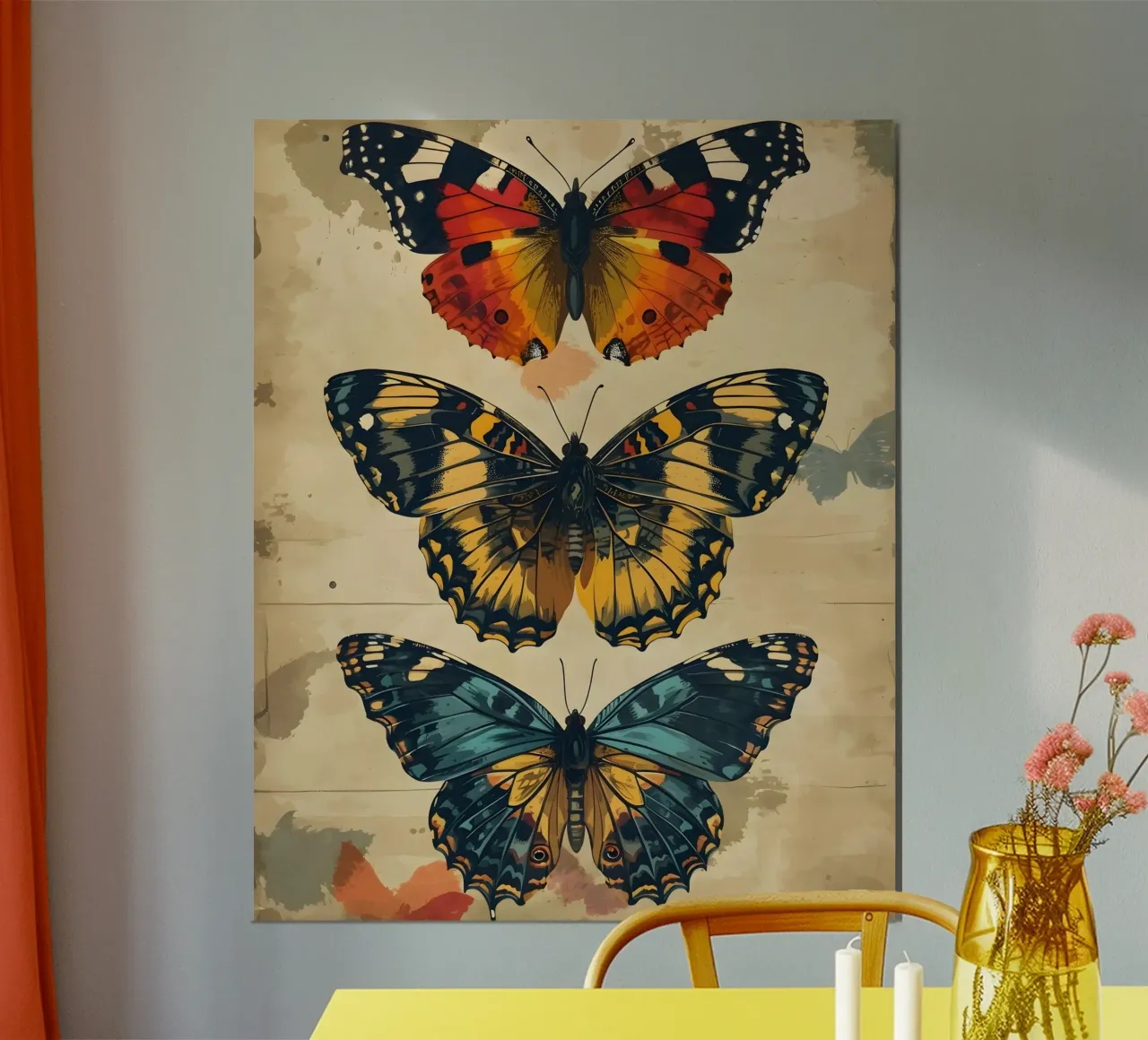 Schmetterlinge vintage Kunst poster con telaio in plastica da Vintage Travel Art