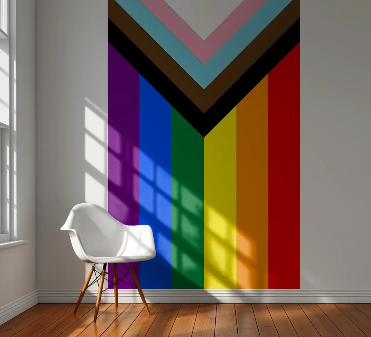 Progress Pride Flag fotobehang van Attaboy Dsgn