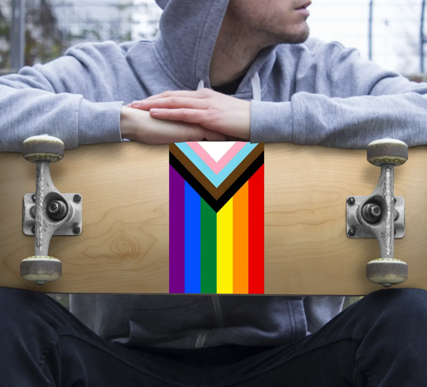 Progress Pride Flag Sticker von Attaboy Dsgn