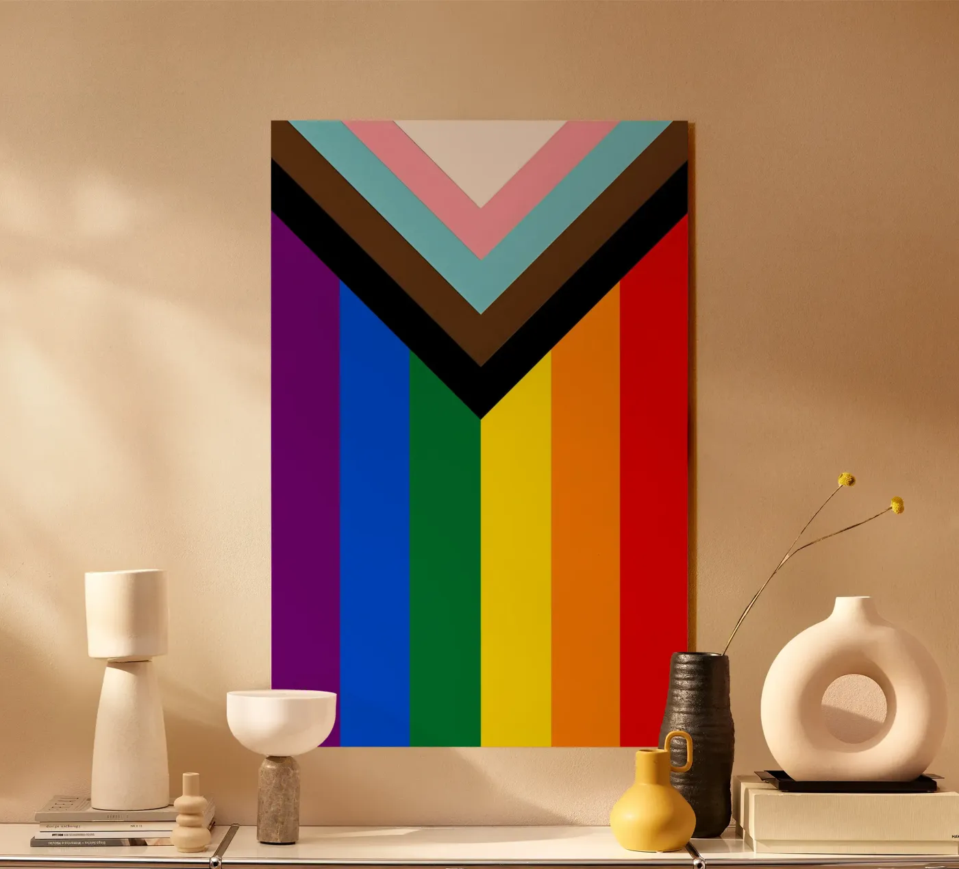 Progress Pride Flag plexiglas de Attaboy Dsgn