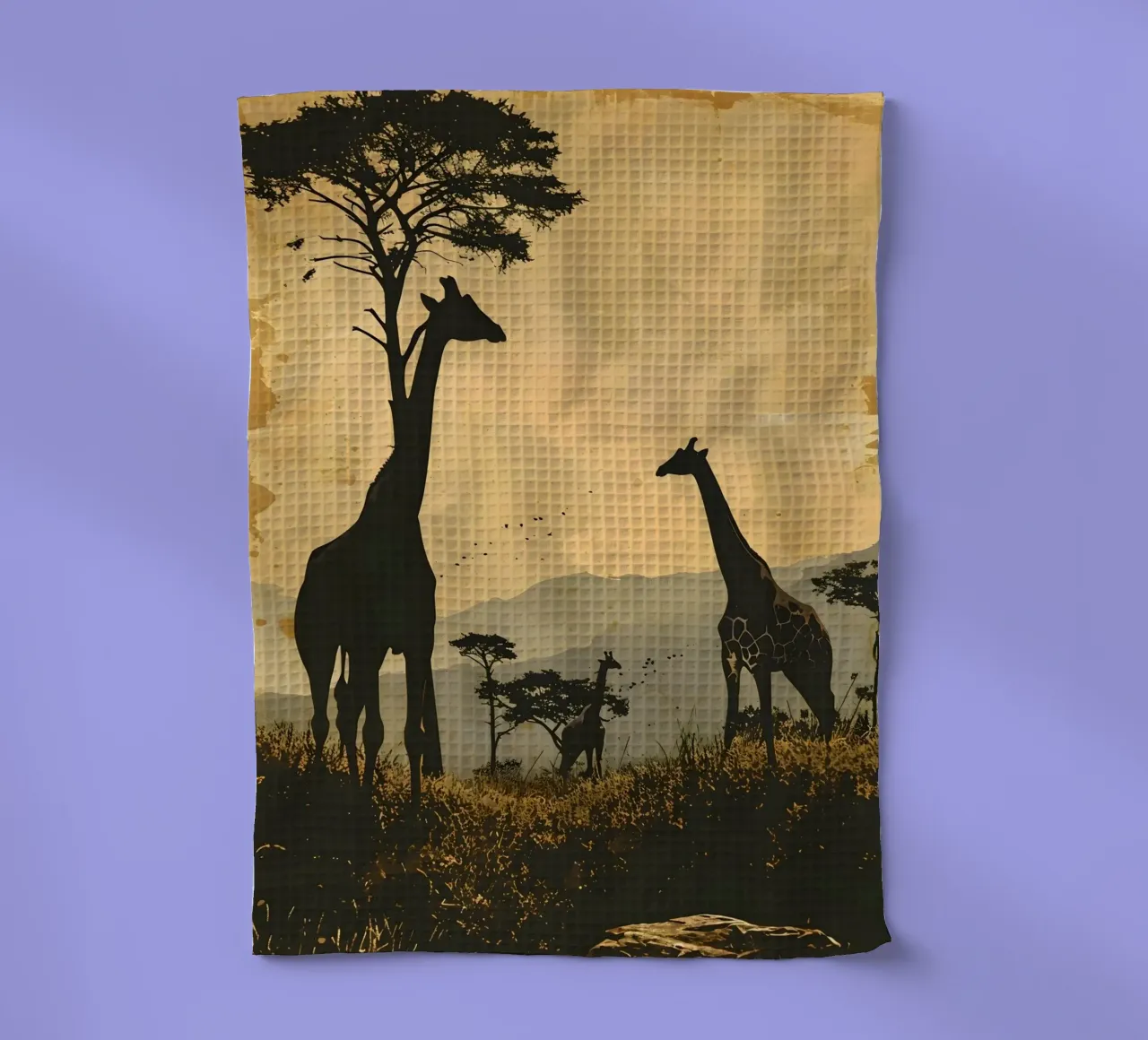 Giraffen Vintage Kunst tea towel by Vintage Travel Art