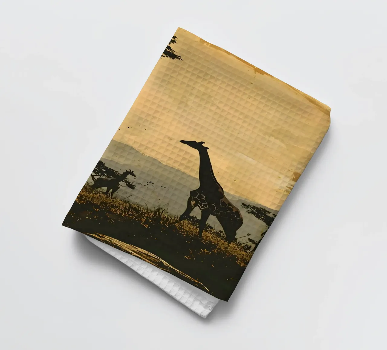 Giraffen Vintage Kunst tea towel by Vintage Travel Art
