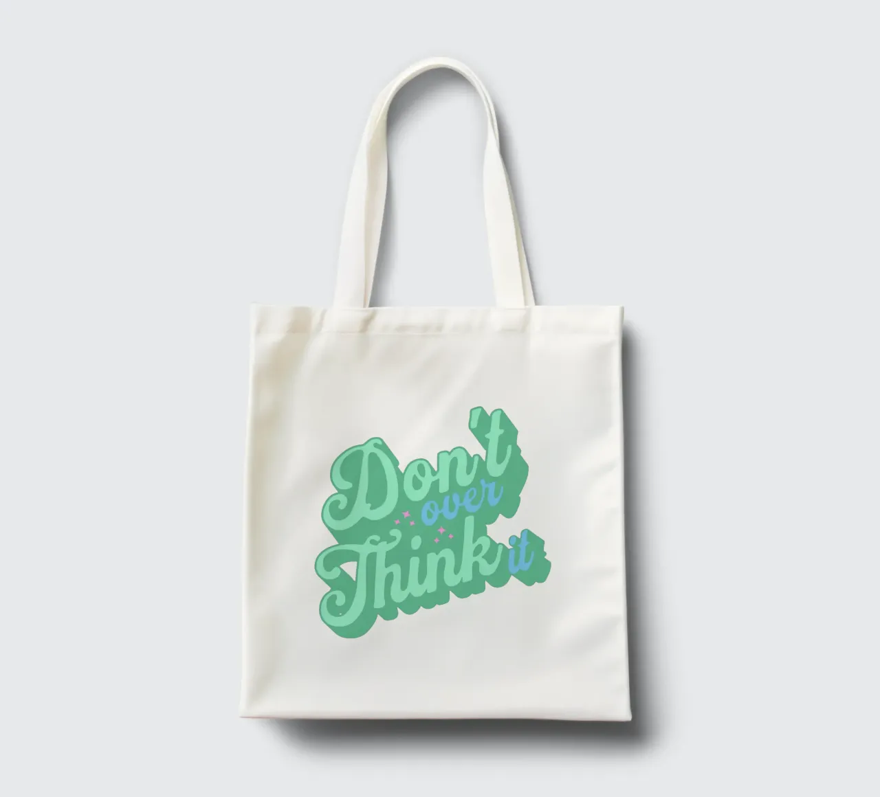 Don't overthink it tote bag by Gunawan Rb