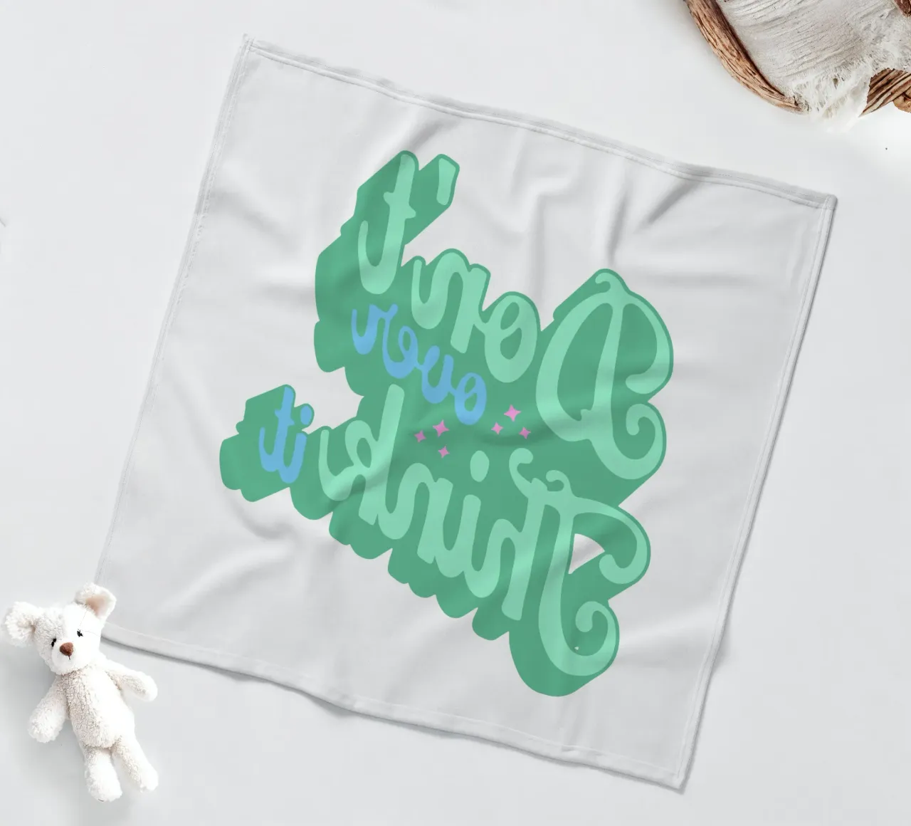Don't overthink it fleece blanket by Gunawan Rb