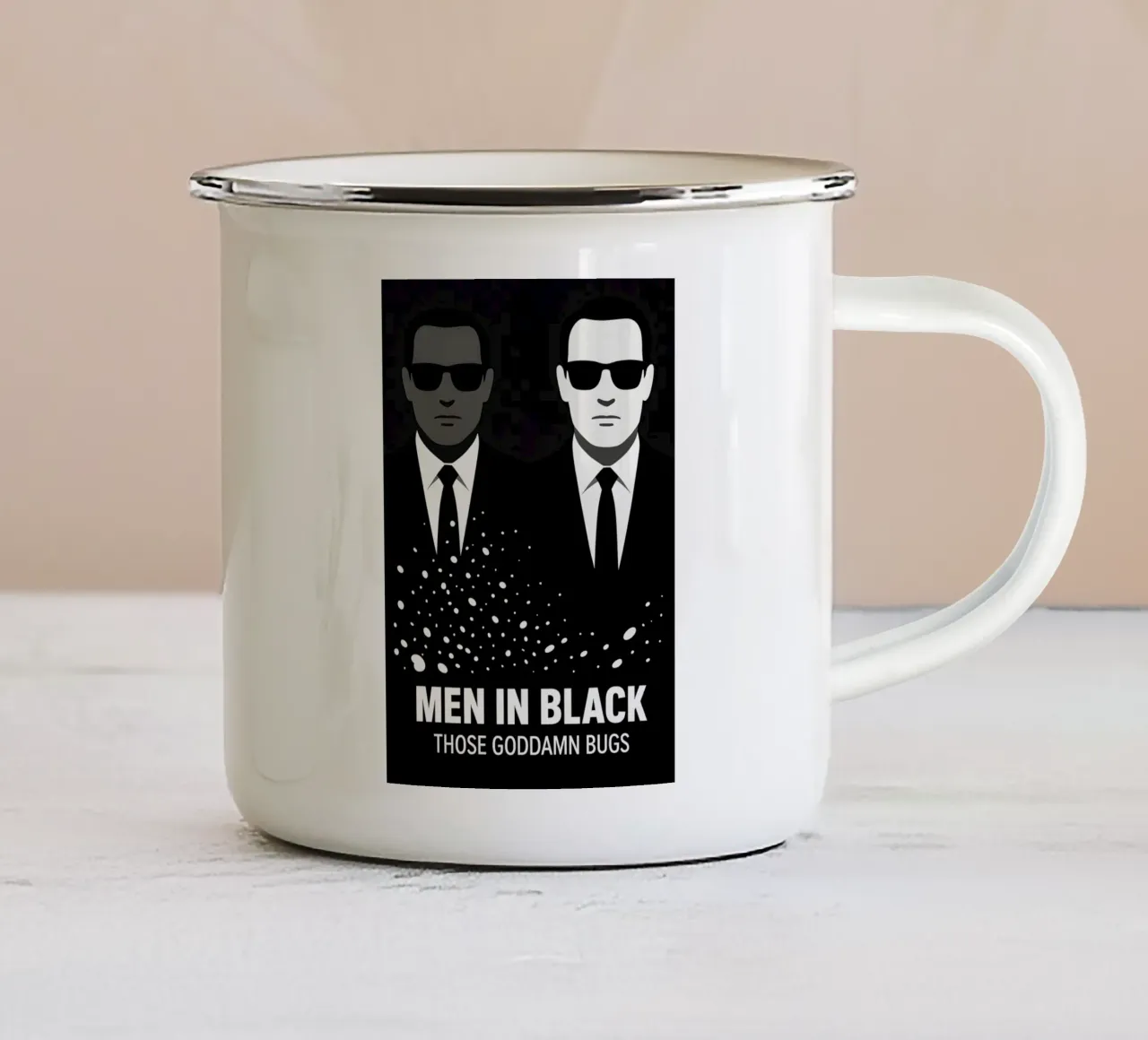 Men In Black Print tazza in smalto da MoviesArt