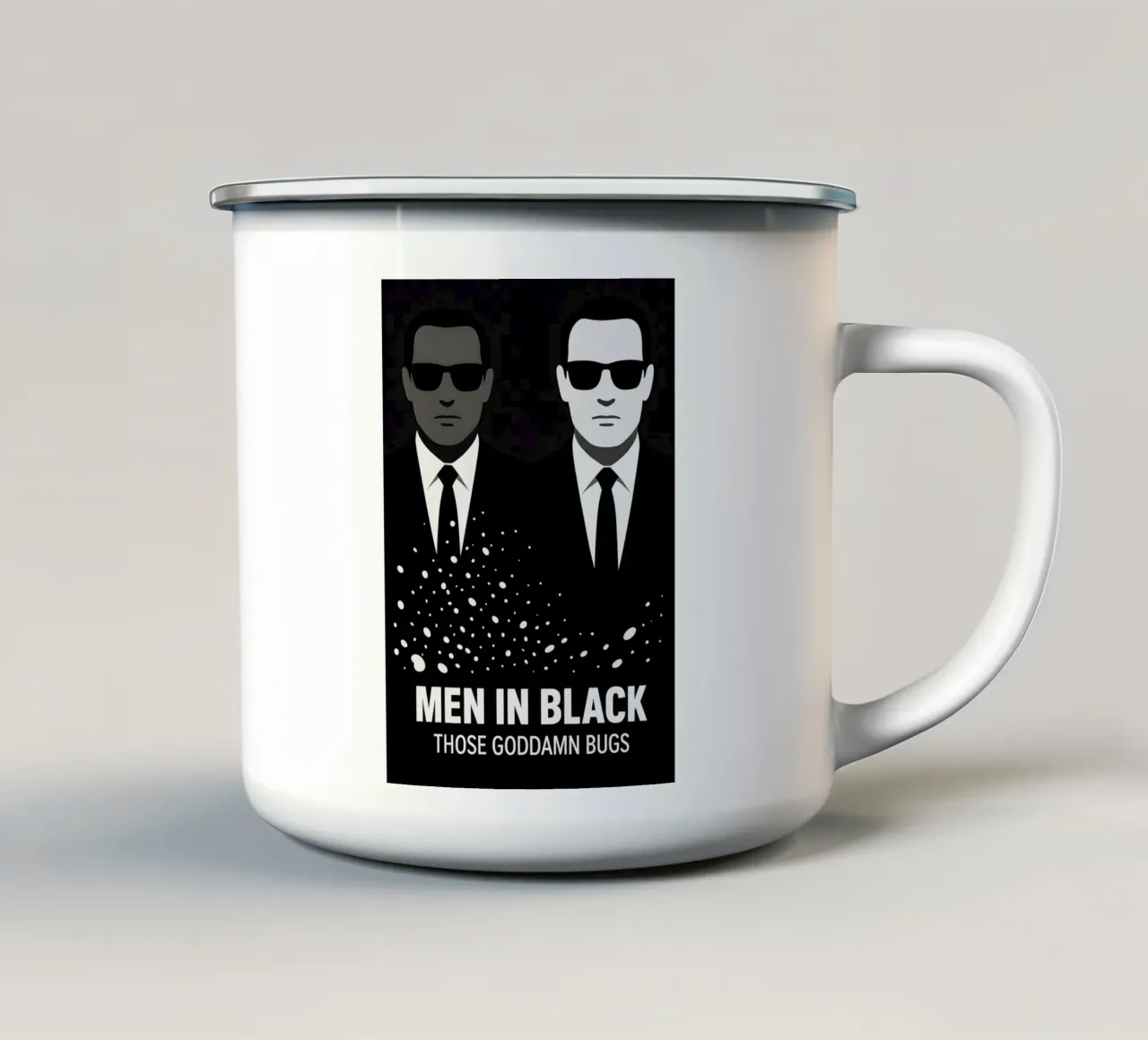 Men In Black Print tazza in smalto da MoviesArt