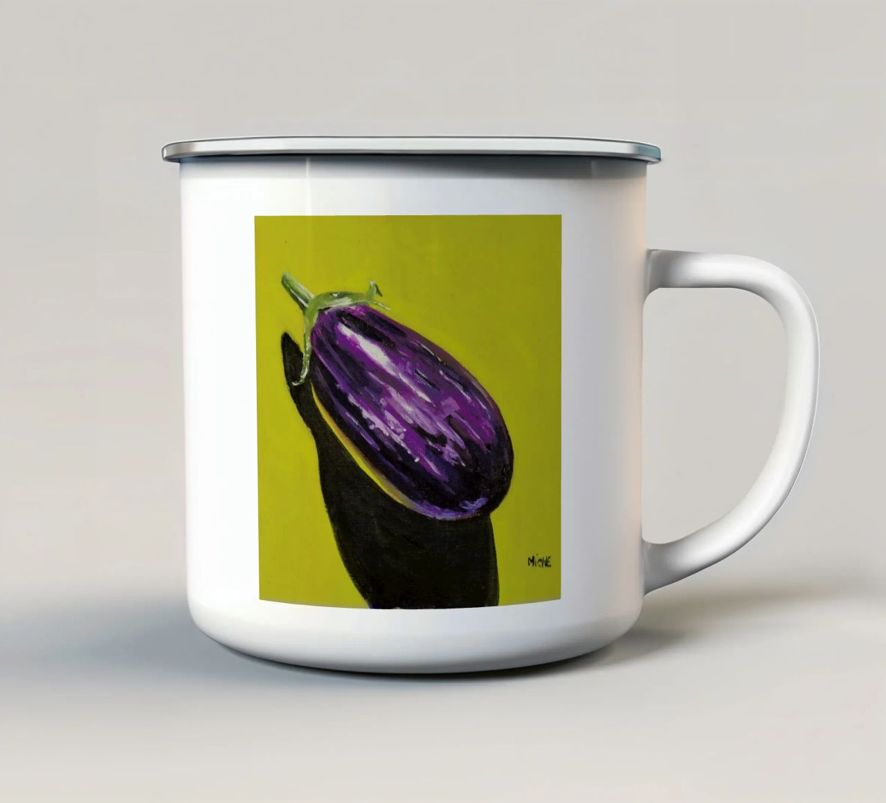 Variegated Aubergine tazza in smalto da Miche Watkins