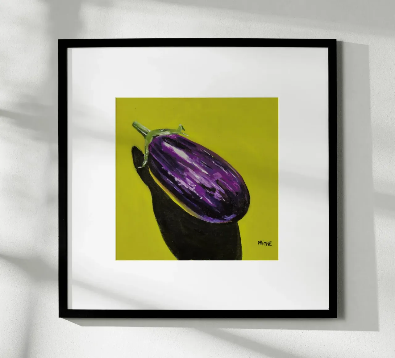 Variegated Aubergine poster con telaio in legno da Miche Watkins