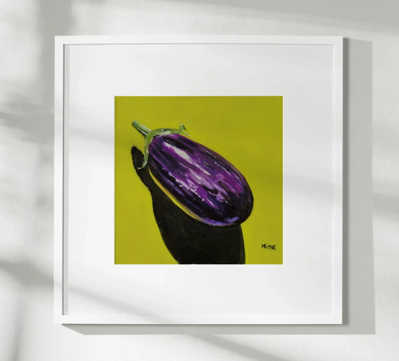 Variegated Aubergine poster con telaio in legno da Miche Watkins