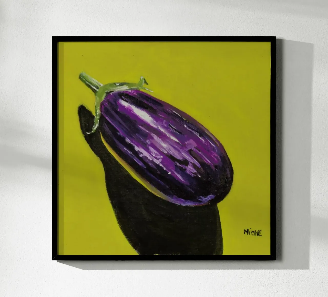 Variegated Aubergine poster con telaio in legno da Miche Watkins