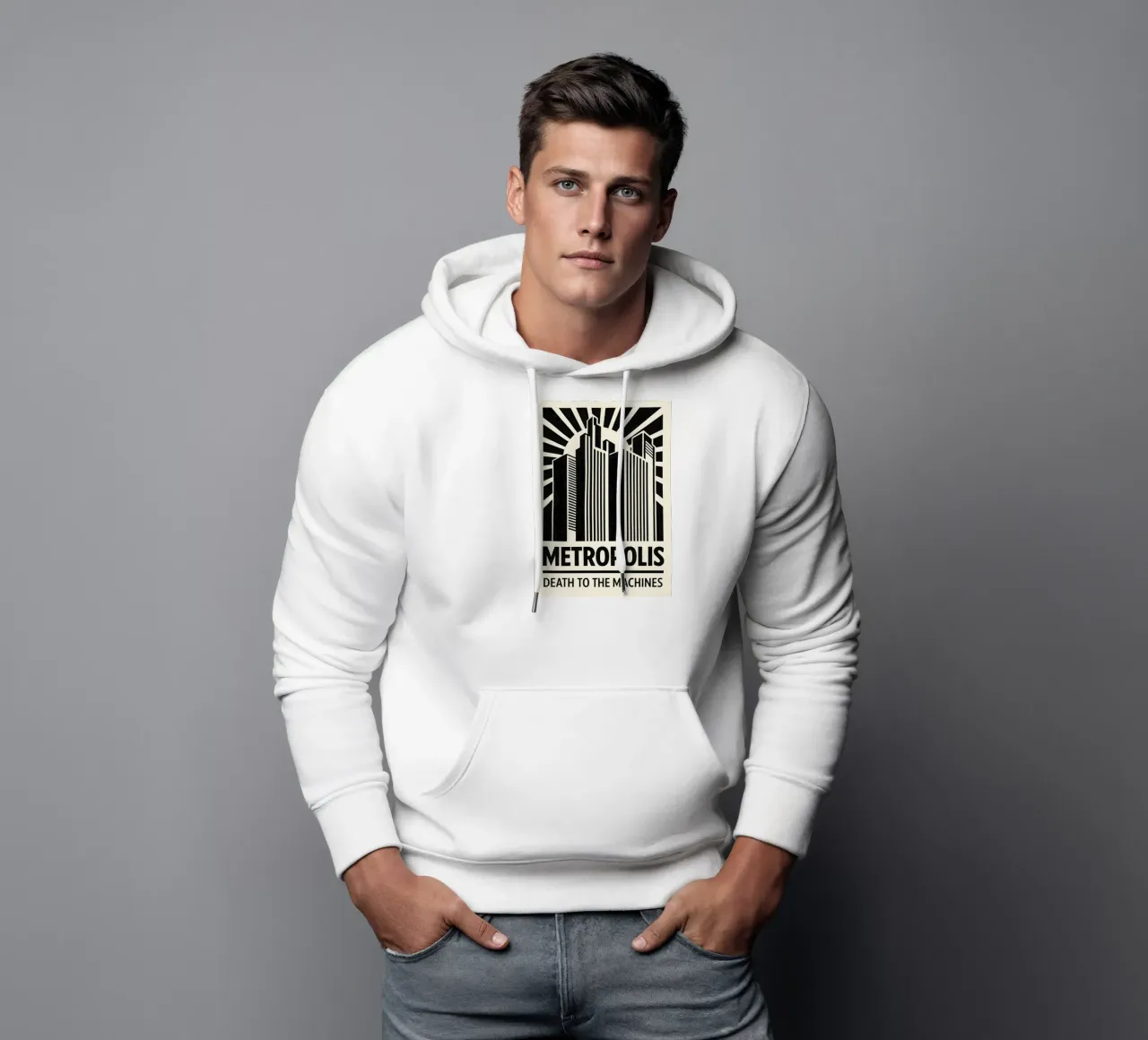 Metropolis Print felpa con cappuccio da MoviesArt