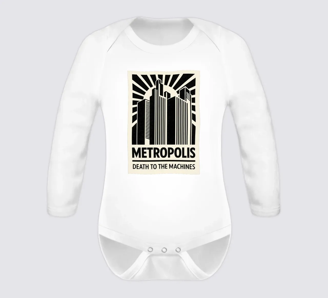 Metropolis Print body neonato maniche lunghe da MoviesArt