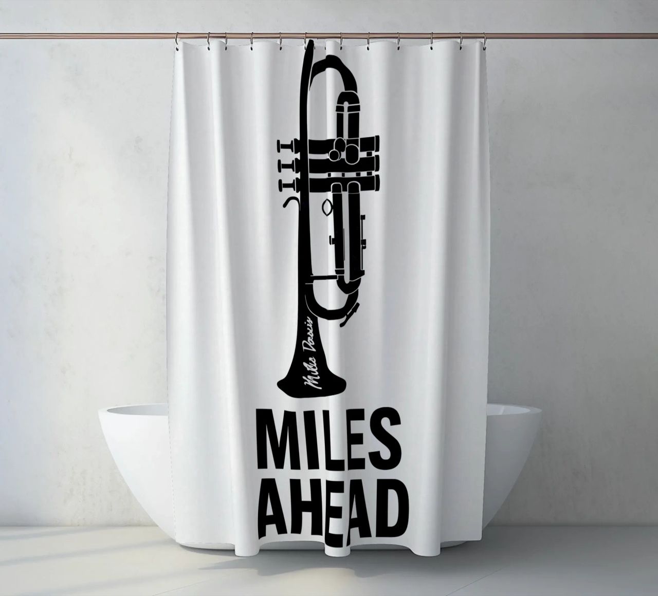 Miles Ahead Print Duschvorhang von MoviesArt