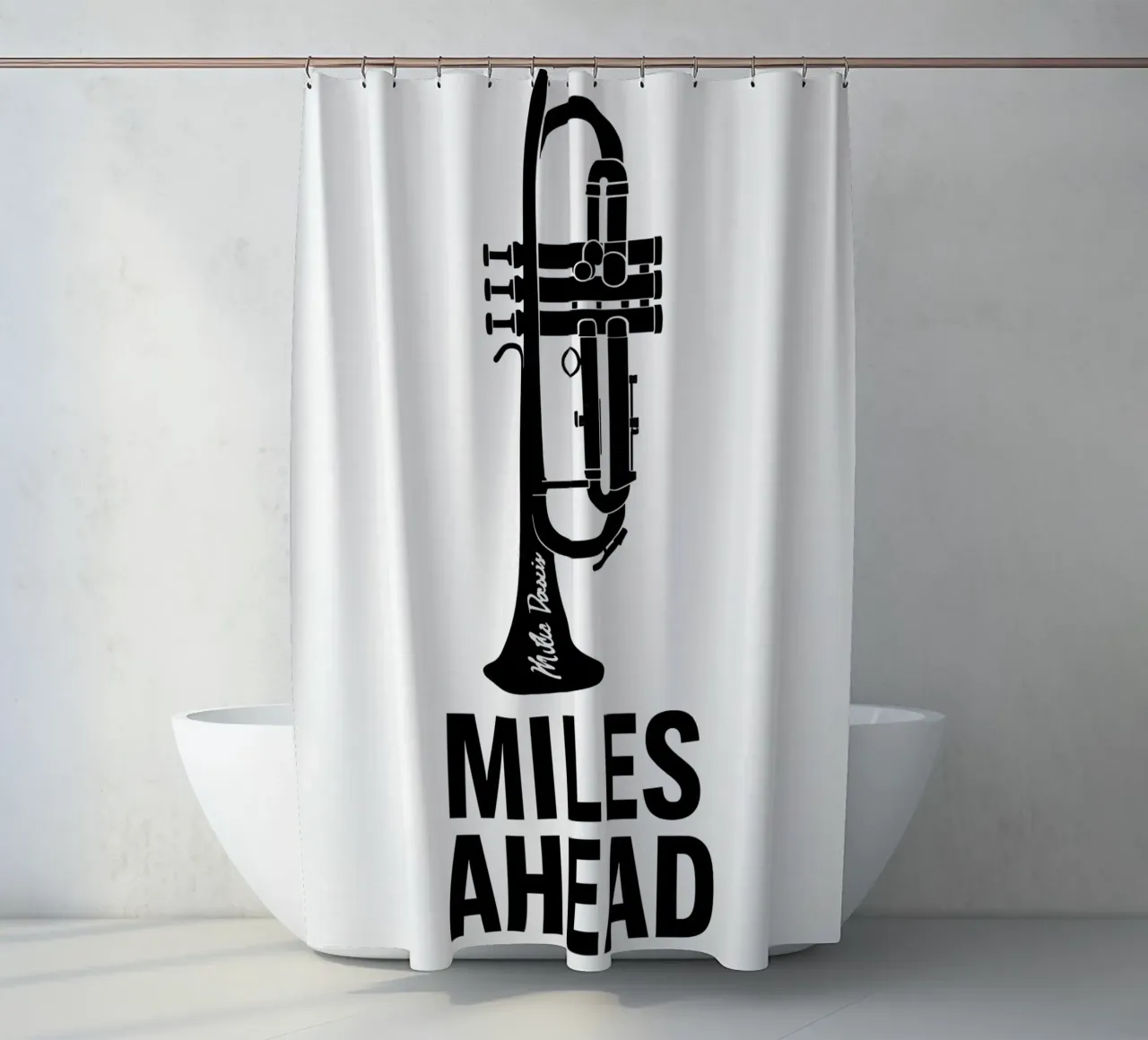 Miles Ahead Print cortina de baño de MoviesArt