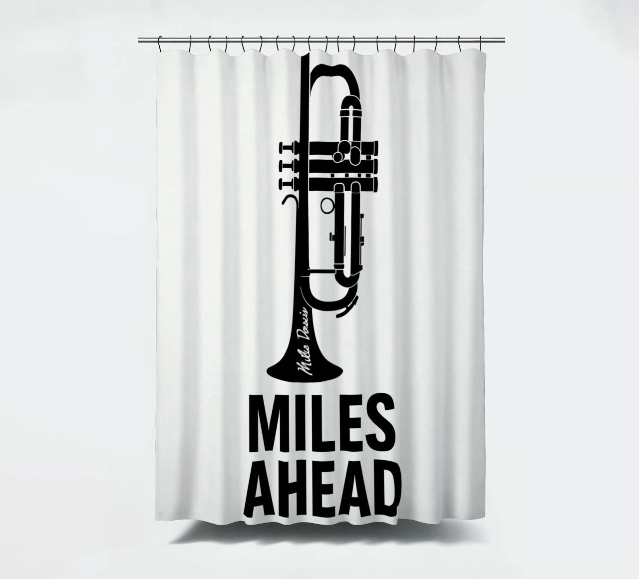 Miles Ahead Print Duschvorhang von MoviesArt