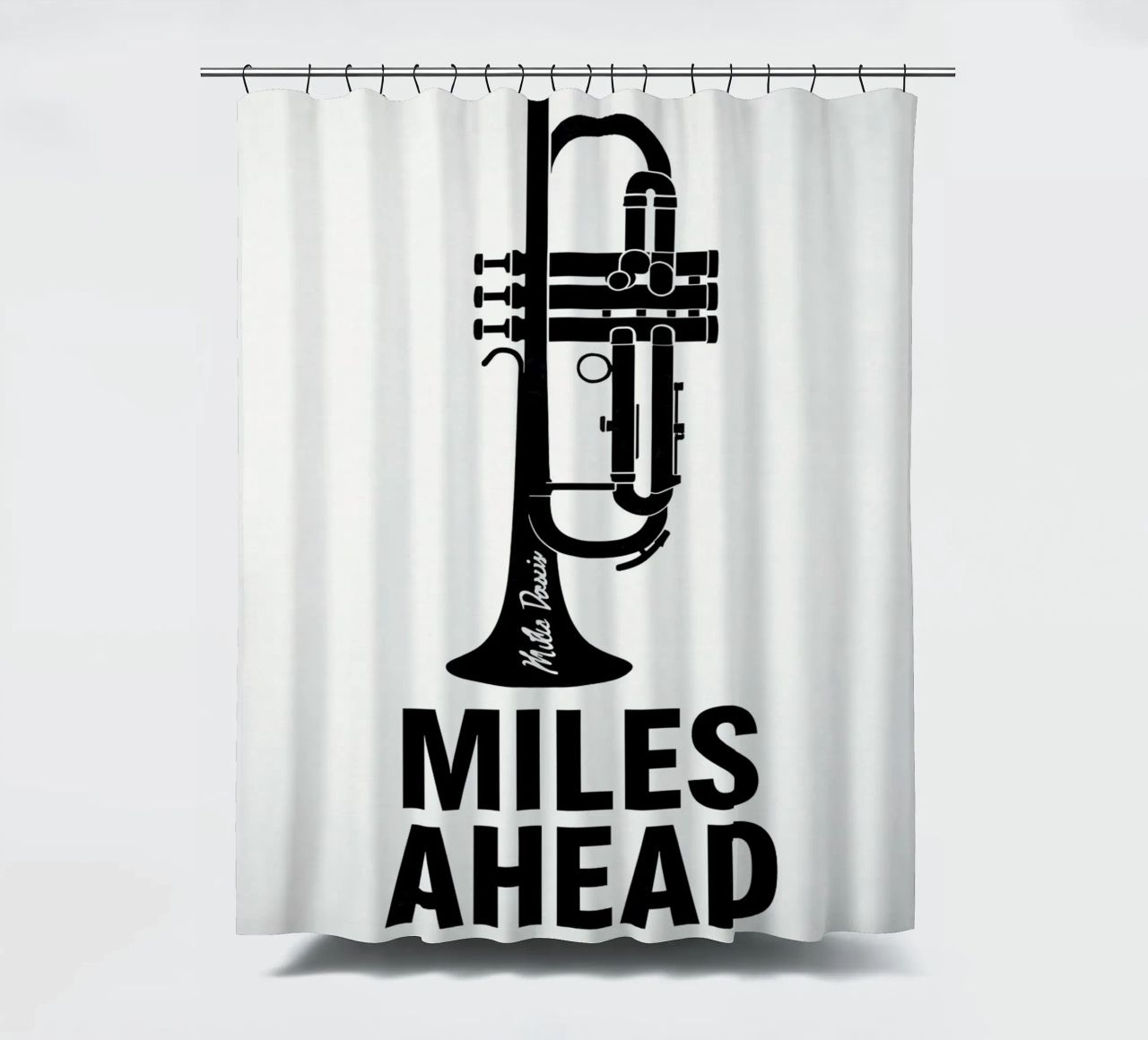 Miles Ahead Print Duschvorhang von MoviesArt