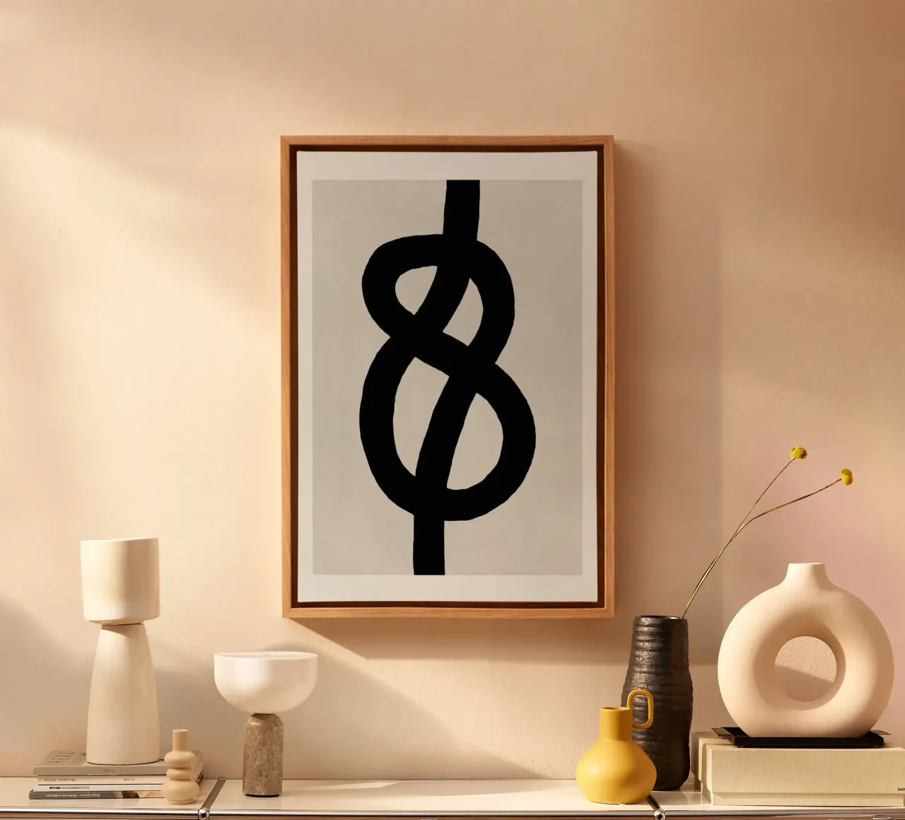 The Knot No. 1 canvas with Floater frame by typealive