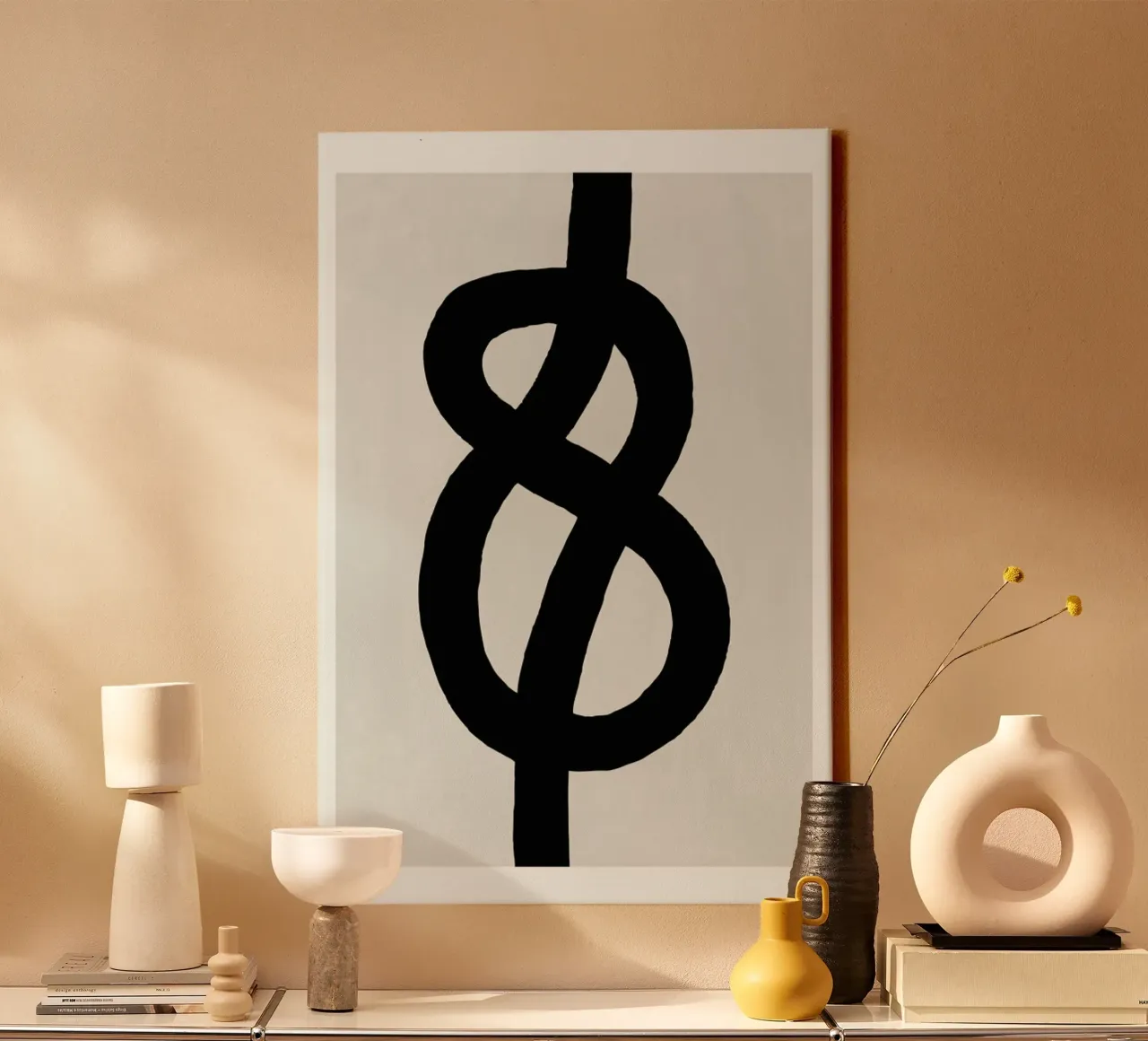 The Knot No. 1 canvas with Floater frame by typealive