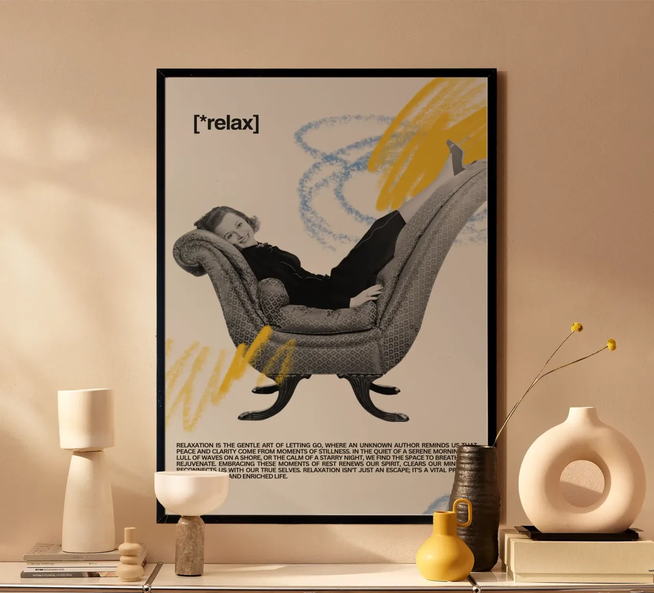 RELAX poster con telaio in plastica da Einfach Uebel
