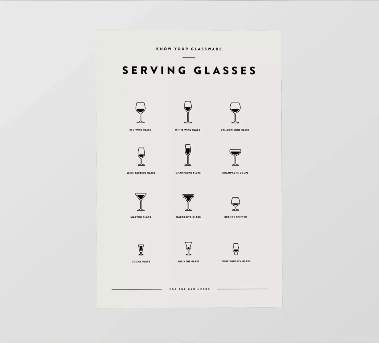 Serving Glass Chart 2 telo in pvc da daylight design studio