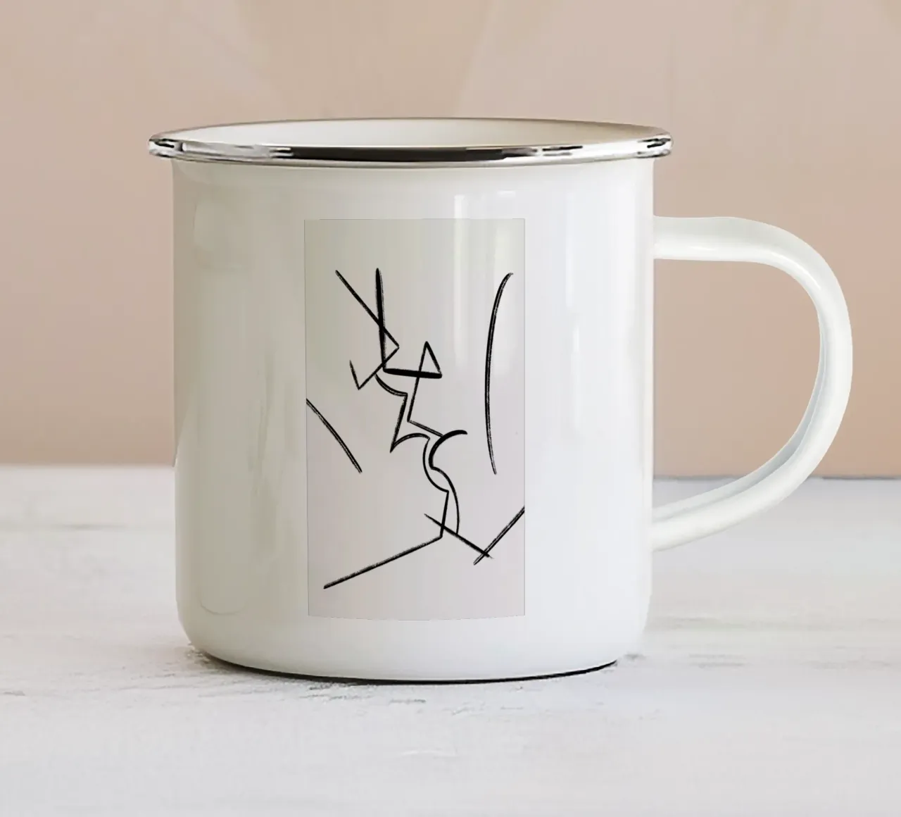 Kiss 2 tazza in smalto da Graphite
