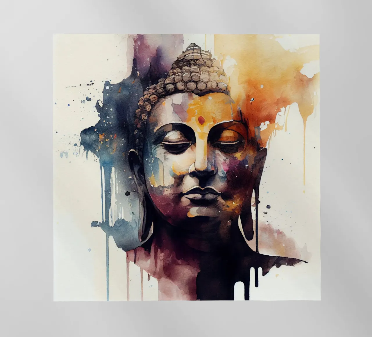 Buddha ad acquerello pellicola backlit da Chromatic Fusion Studio