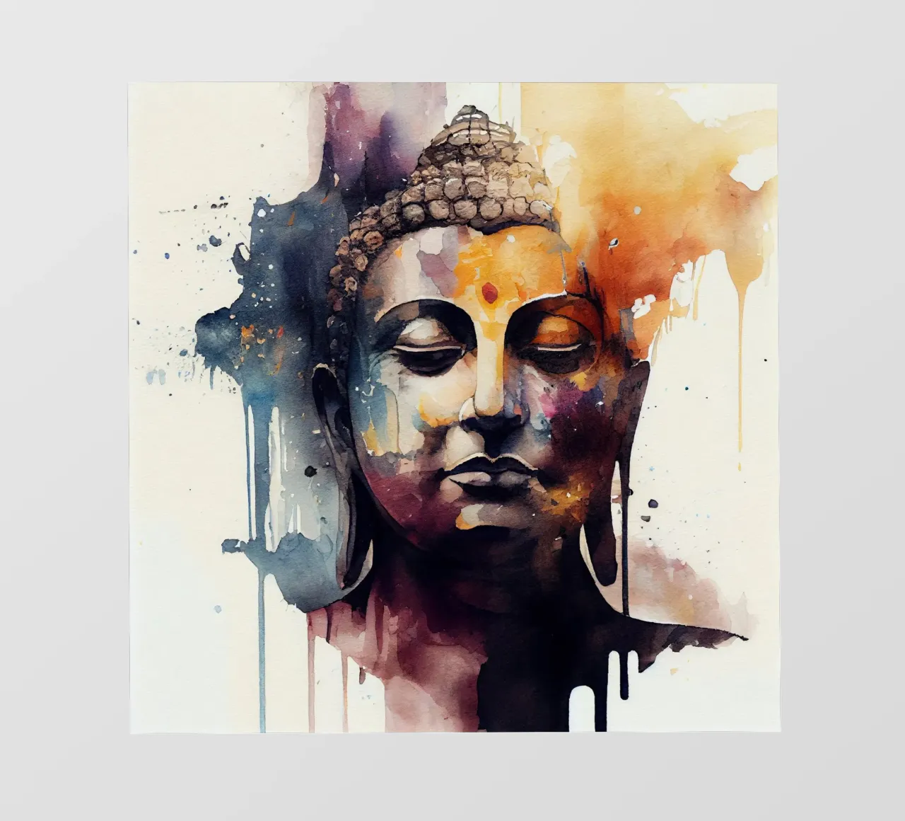 Buddha ad acquerello pellicola backlit da Chromatic Fusion Studio