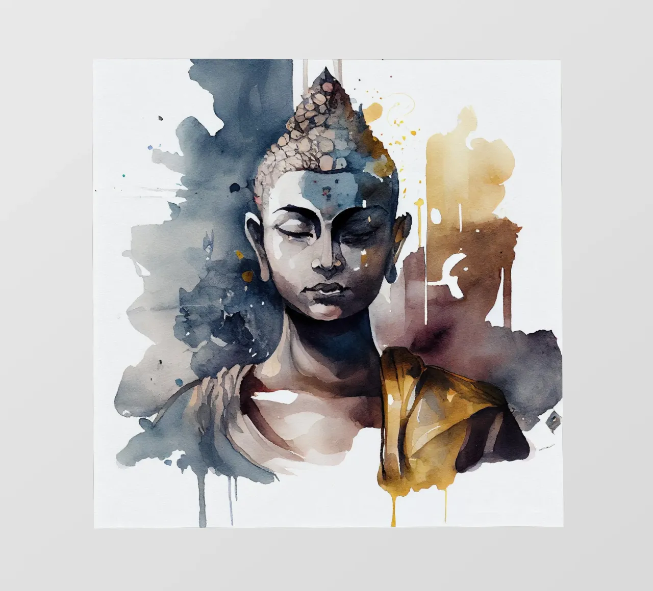 Buddha ad acquerello pellicola backlit da Chromatic Fusion Studio