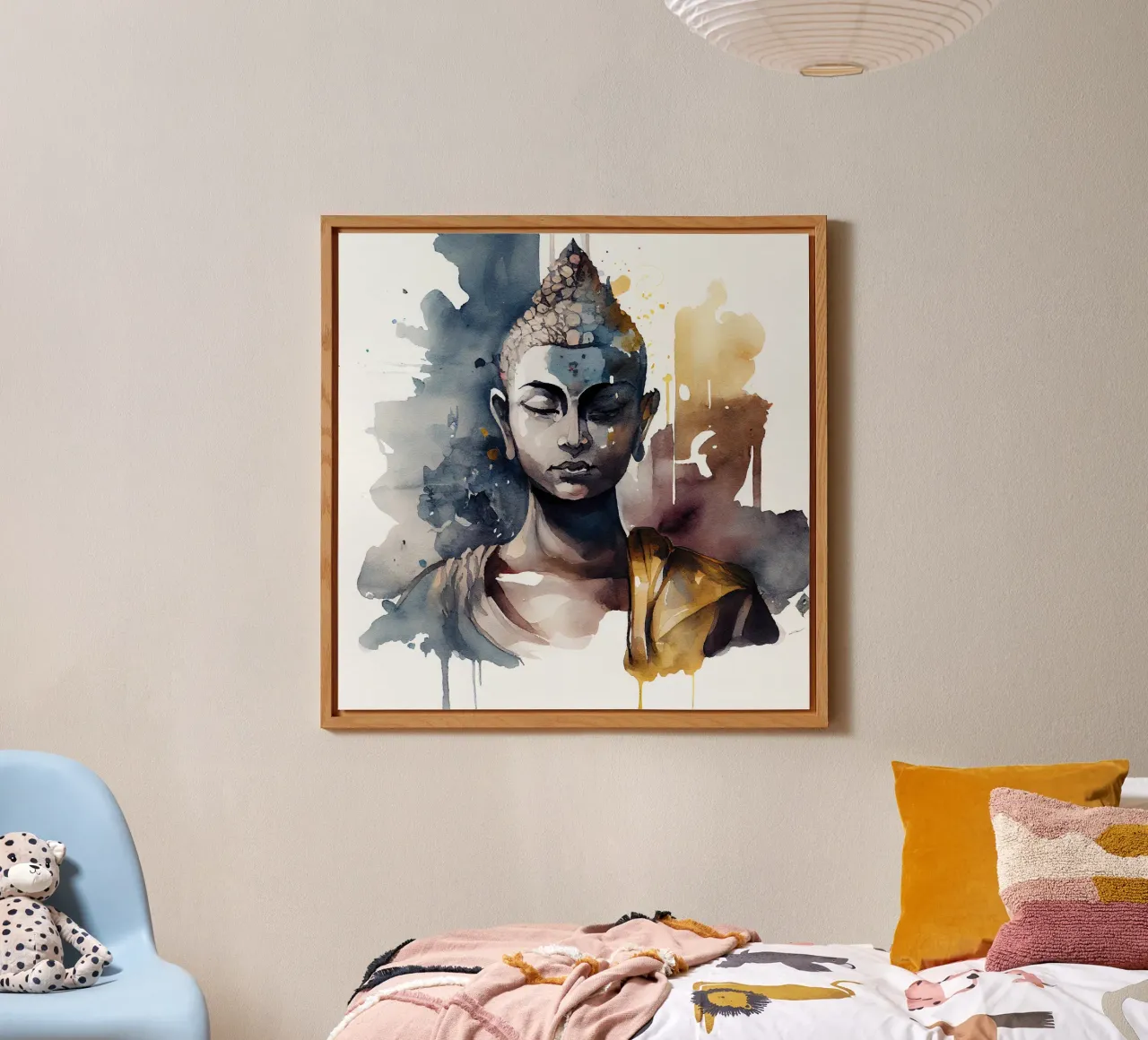 Buddha ad acquerello alluminio dibond da Chromatic Fusion Studio