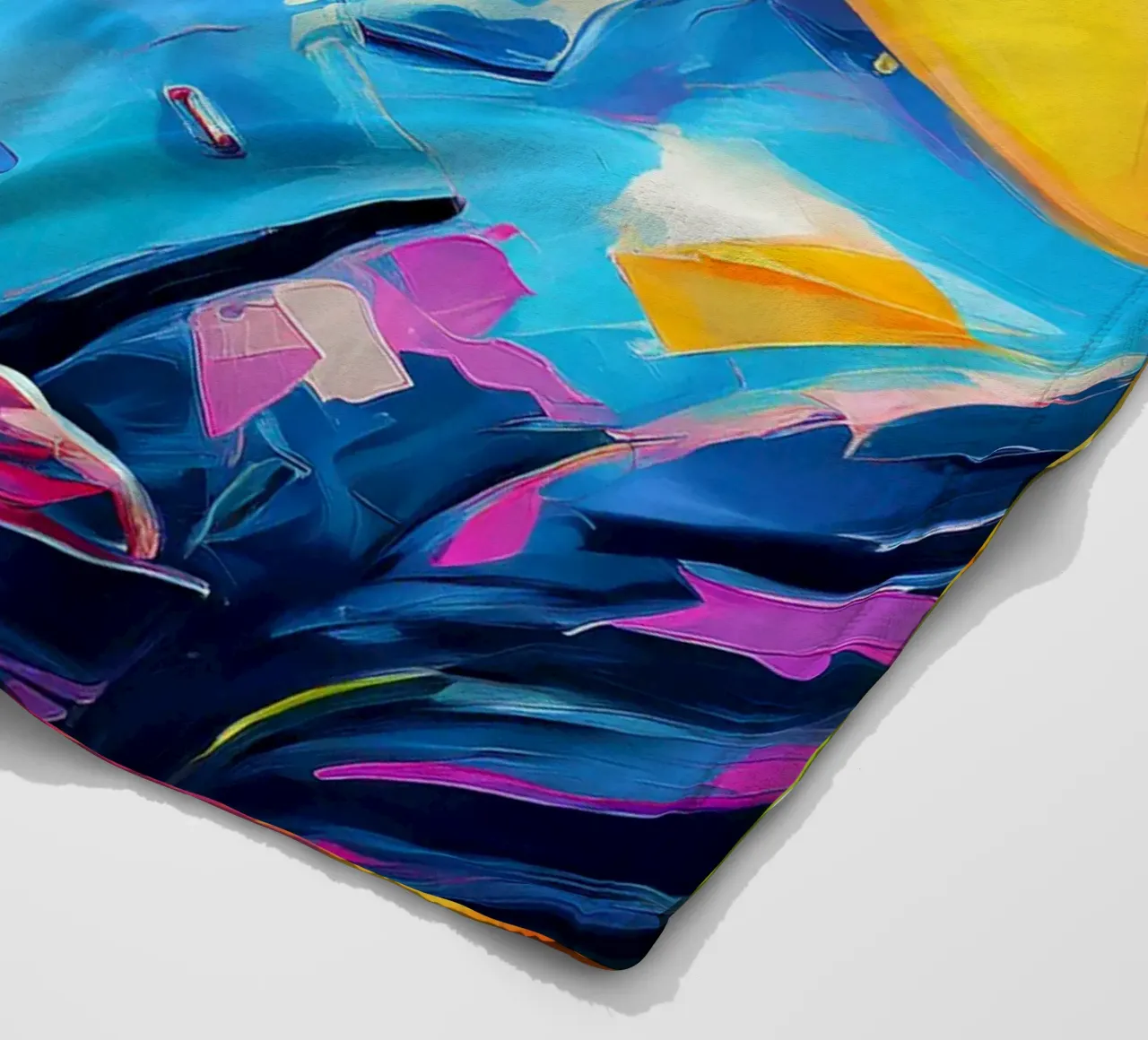 Chimpansee colorato Popart con cuffie coperta in pile da Take Your Art BV