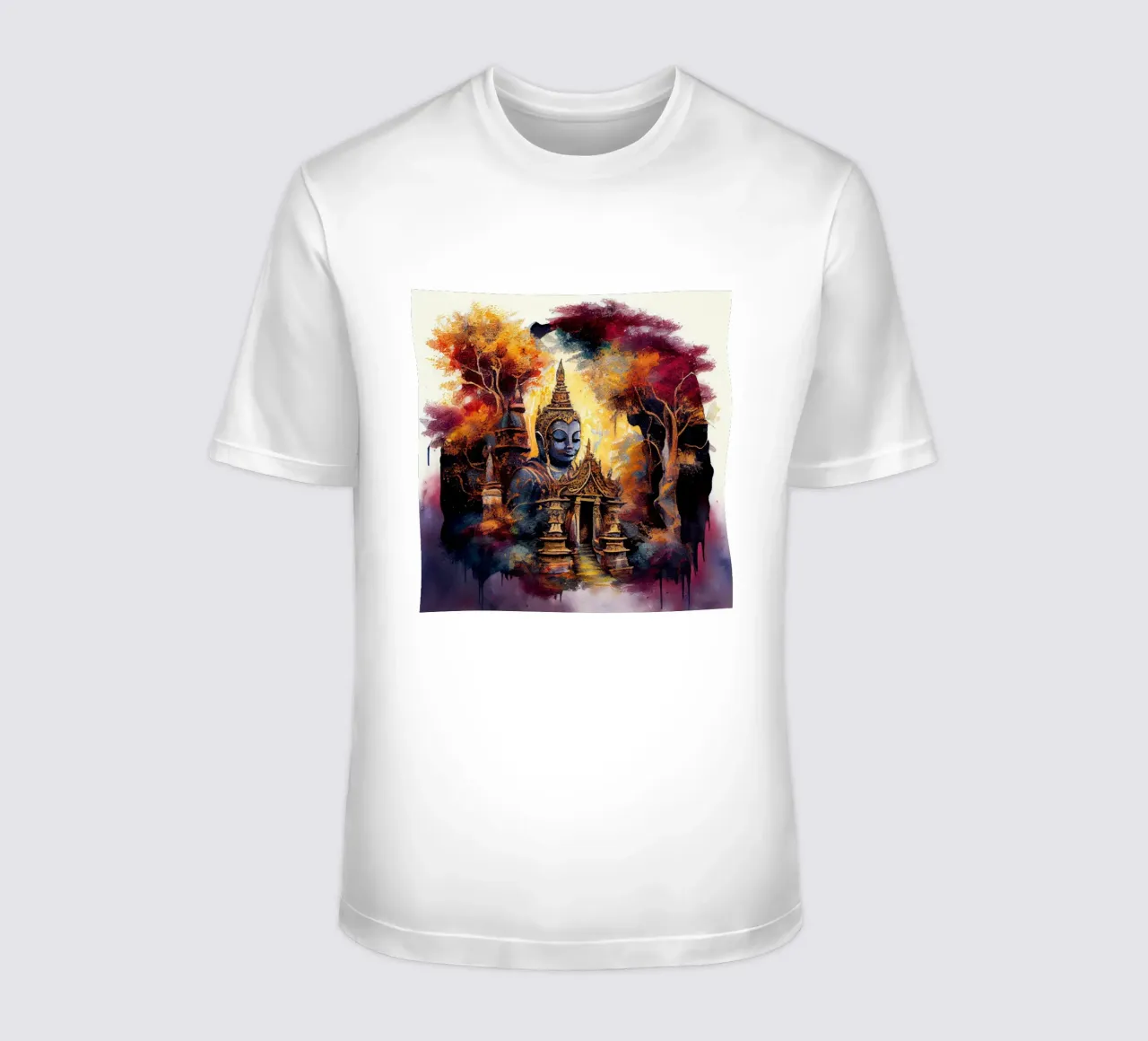 Buddha ad acquerello t-shirt da Chromatic Fusion Studio