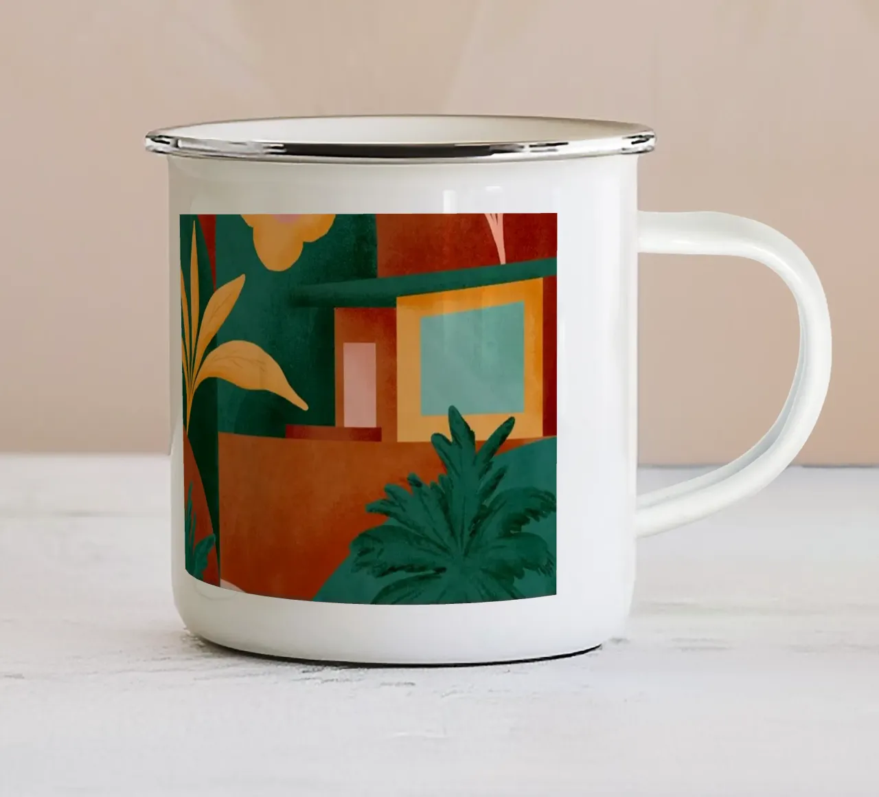 Mid Mod In Palm Springs Sunburn tazza in smalto da designdn