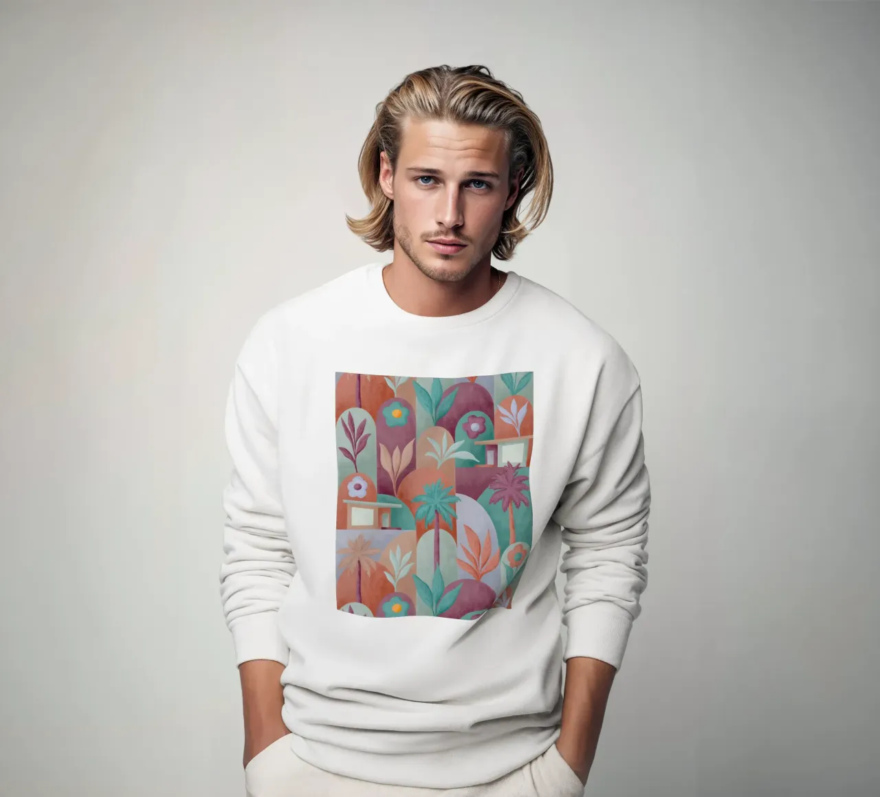 Mid Mod In Palm Springs Sundown felpa da DesigndN