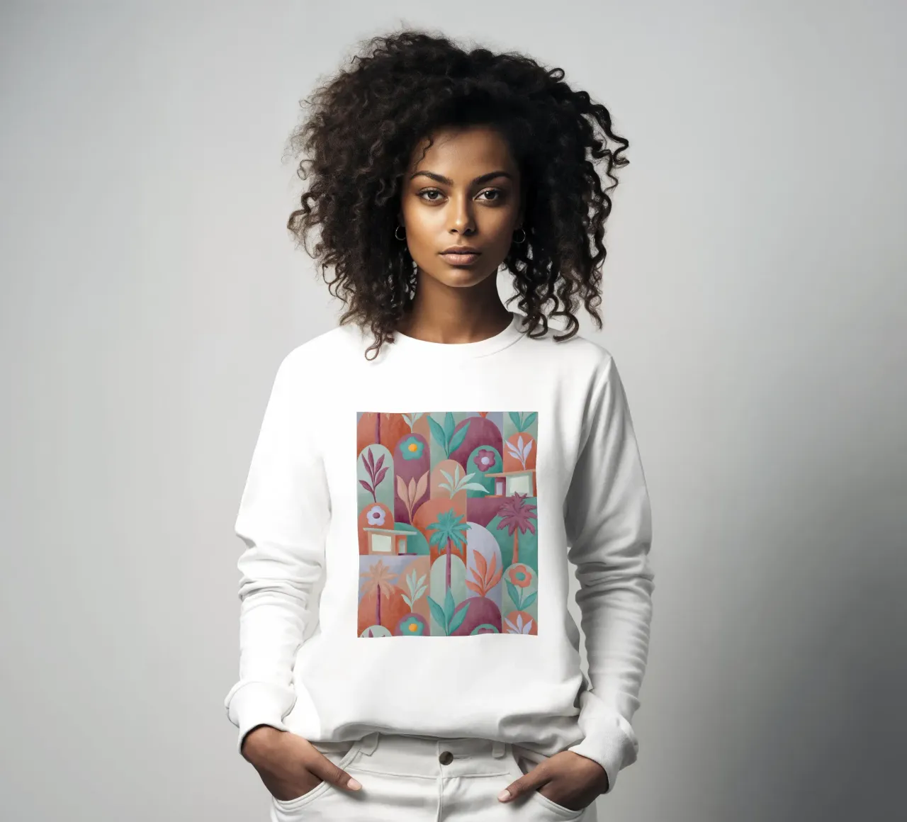 Mid Mod In Palm Springs Sundown sweatshirt by designdn