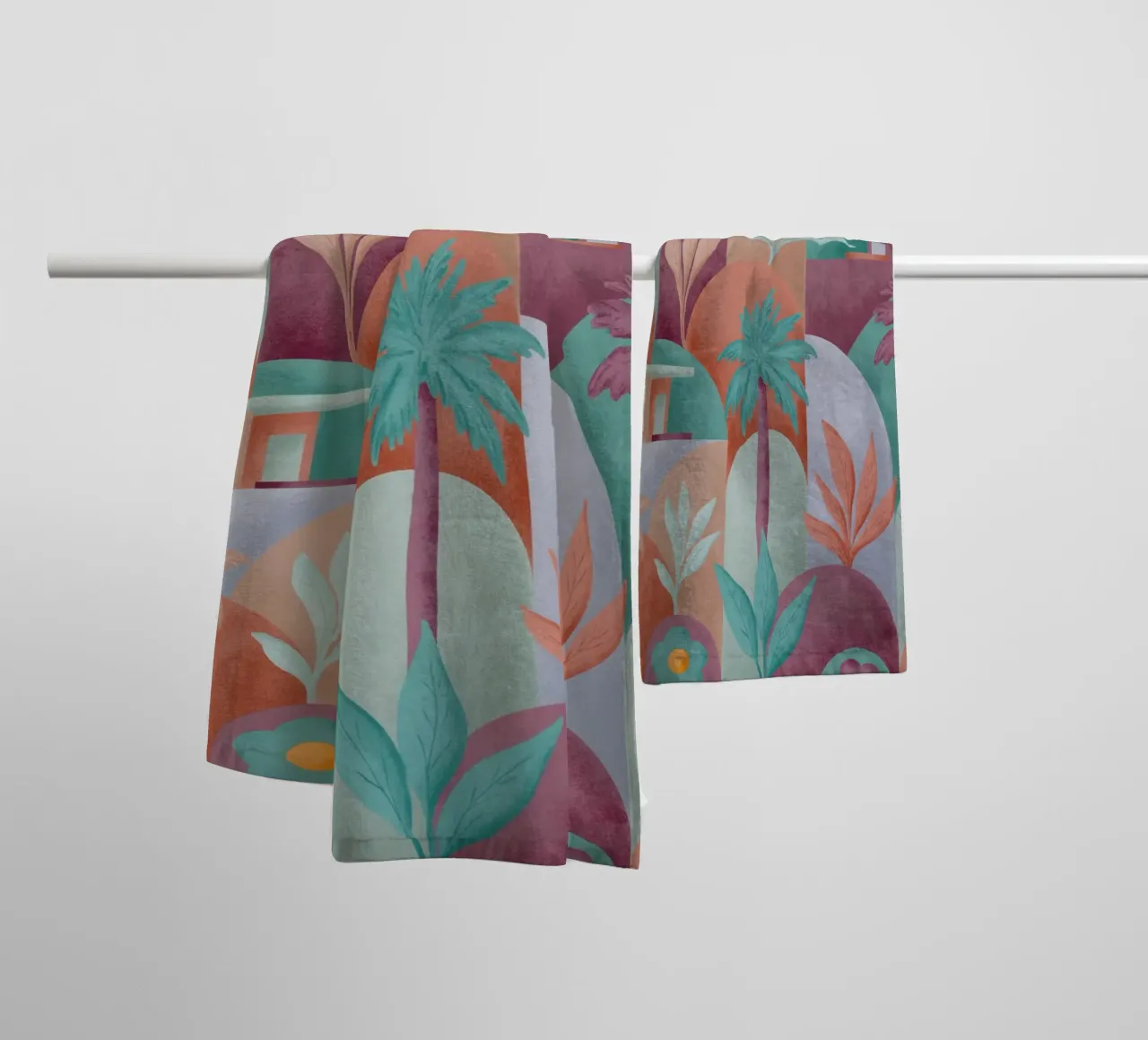 Mid Mod In Palm Springs Sundown asciugamano da bagno da designdn