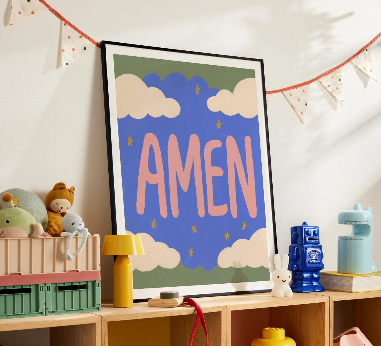 Amen, Gebet mit Sternchen Poster von Carinaprint