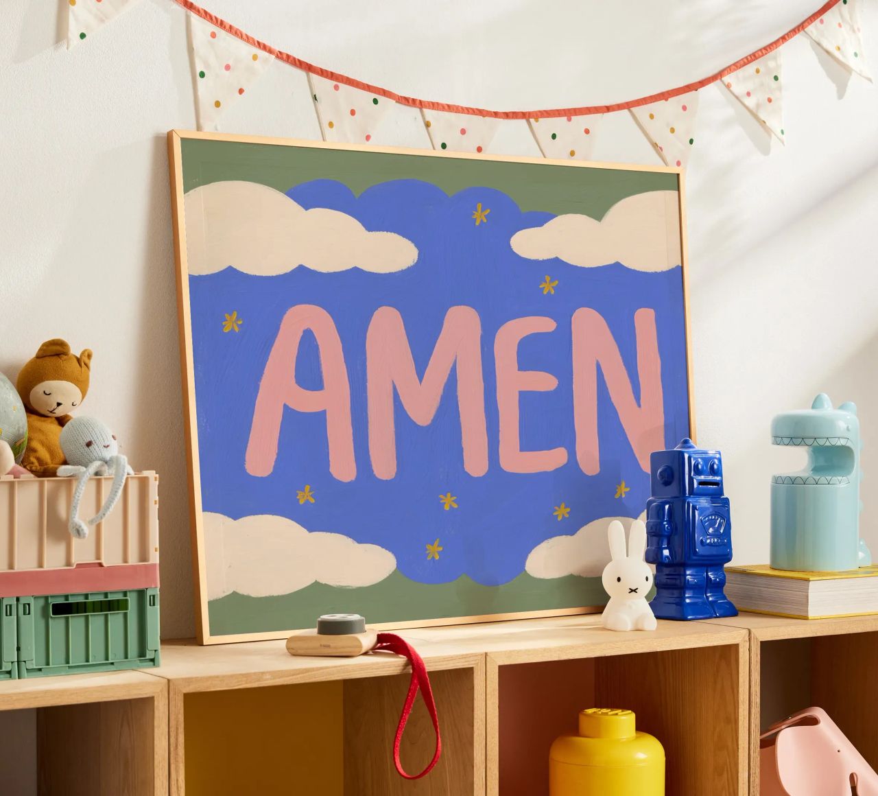 Amen, Gebet mit Sternchen Poster von Carinaprint