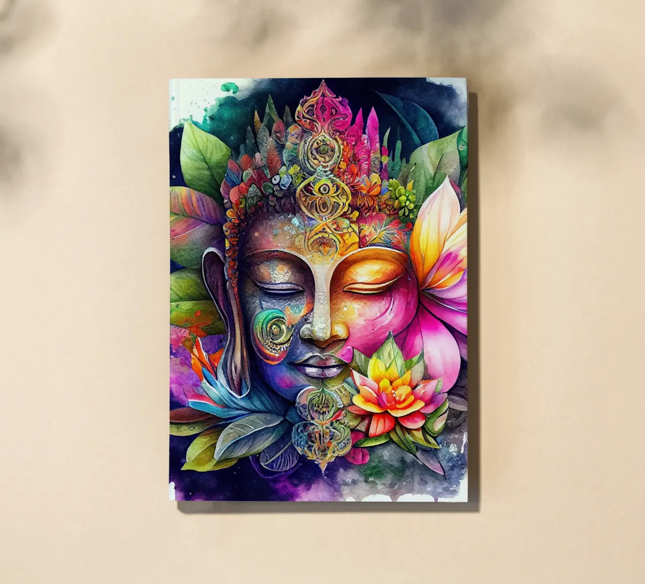 Aquarel Boeddha notitieboek van Chromatic Fusion Studio