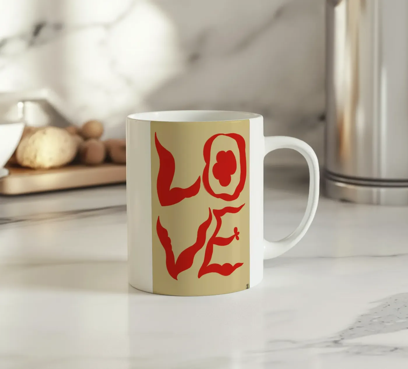 Love ceramic mug by Sandra Poliakov