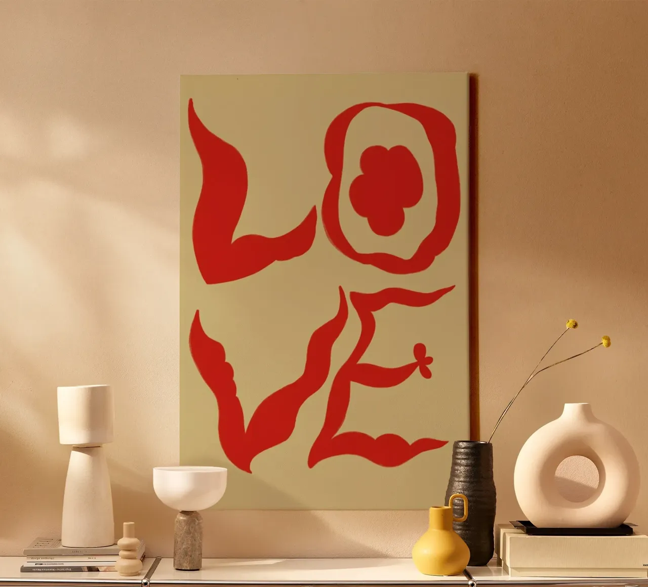 Love canvas by Sandra Poliakov