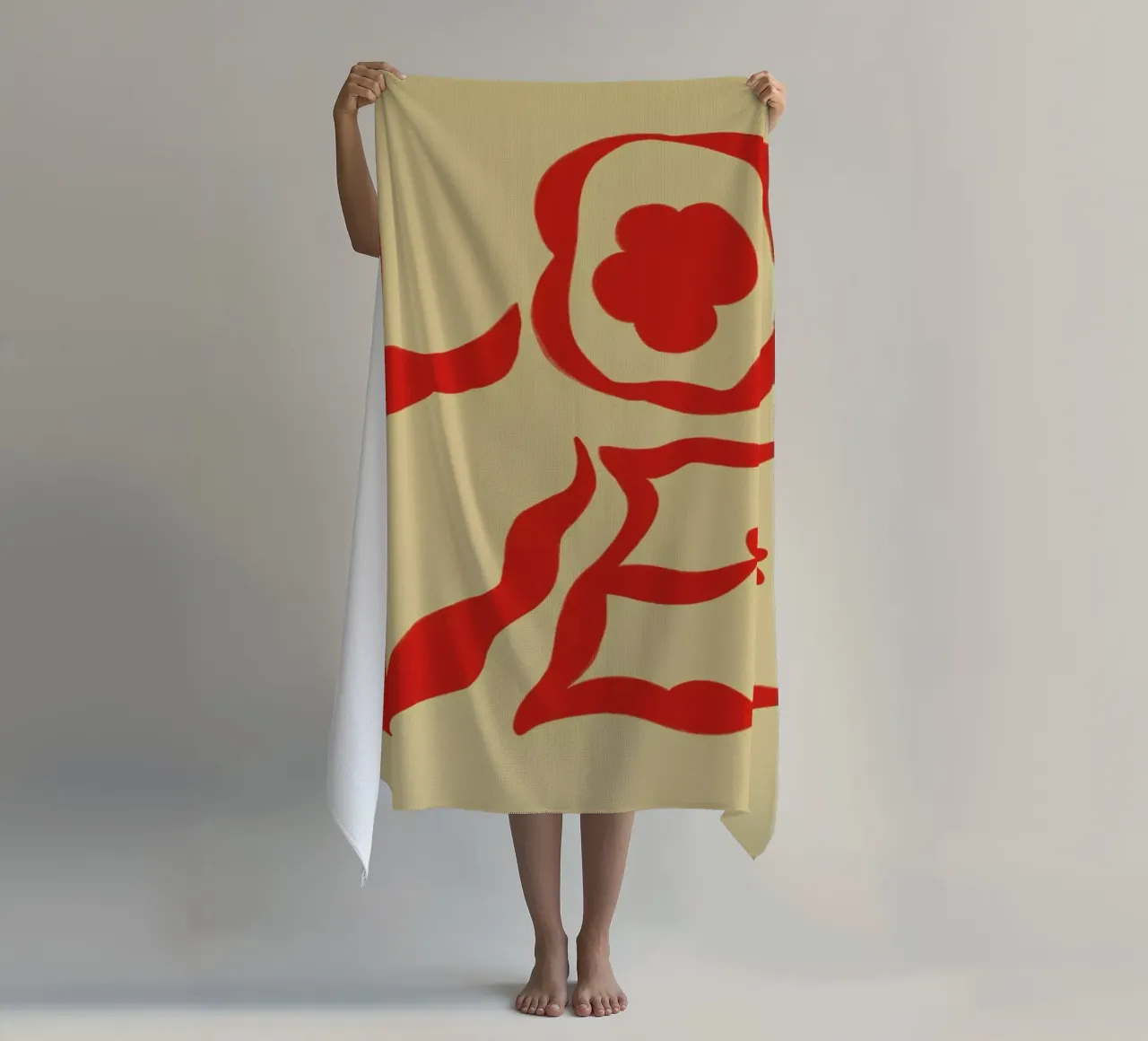 Love beach towel by Sandra Poliakov