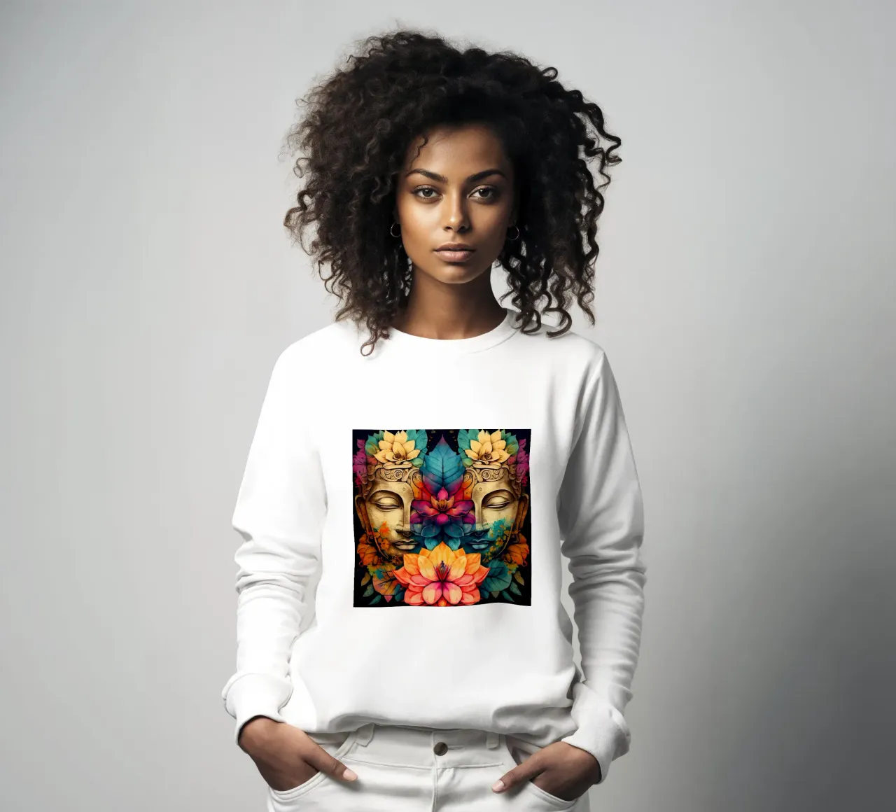 Buddha ad acquerello felpa da Chromatic Fusion Studio